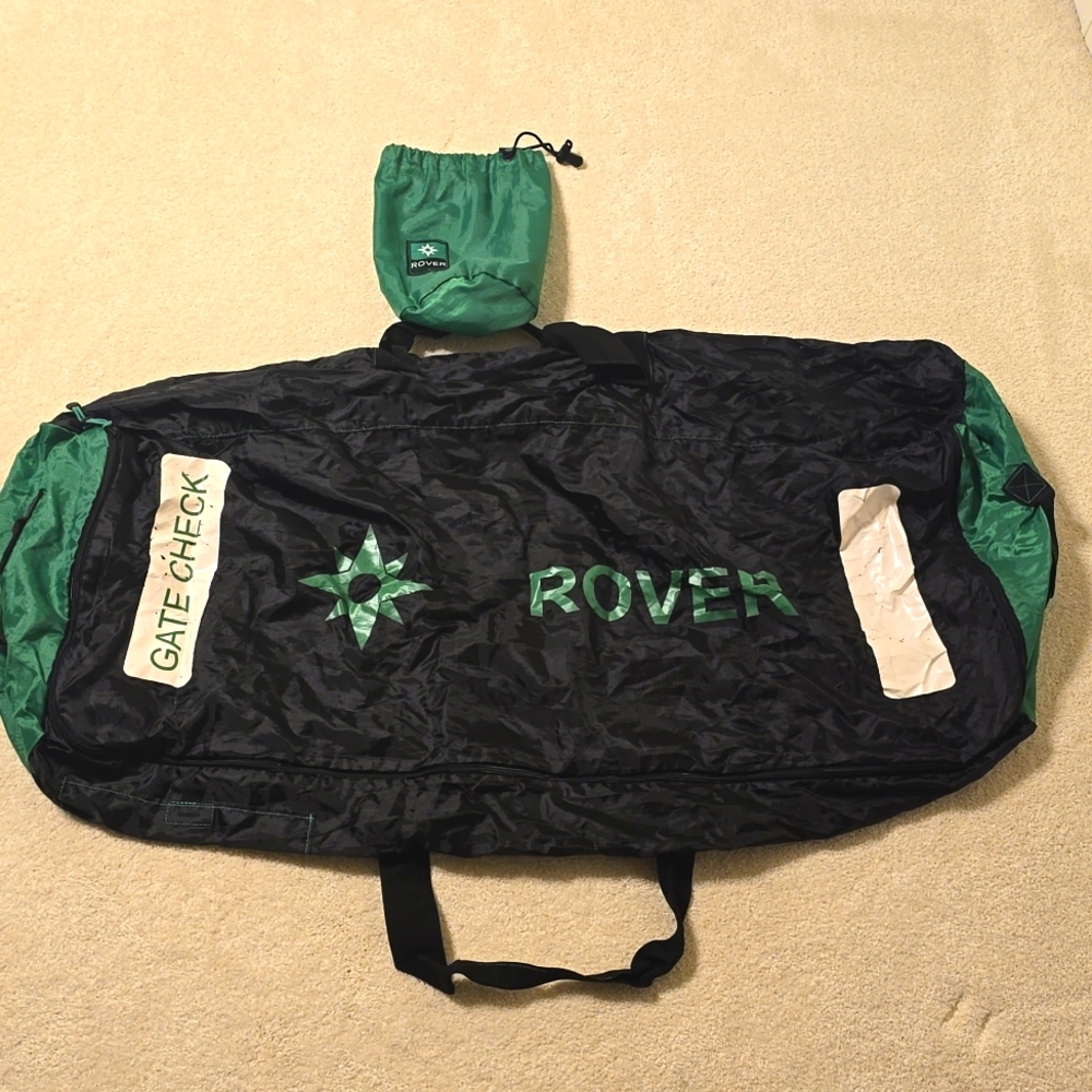 McLean Stroller Gate Check Bag, Black and Green
